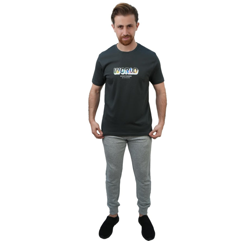 Giordano Men's Slim Fit Cotton Jersey Crew Neck Print Tee | Wws Graphic - first_variant_option_2 Premium Print Tee for Giordano