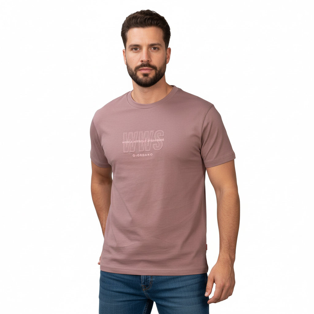 Men's Slim Fit Cotton Jersey Crew Neck Print Tee | Wws Graphic S - Shop Giordano