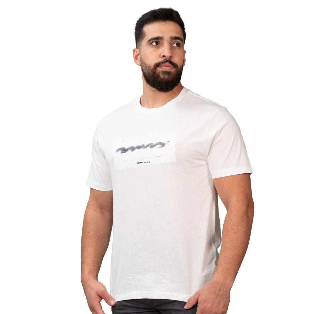 Men's Slim Fit Cotton Jersey Crew Neck Print Tee | Wws Graphic S - Shop Giordano