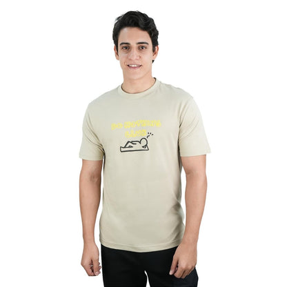 Men's Slim Fit Cotton Jersey Message Print Tee - Giordano