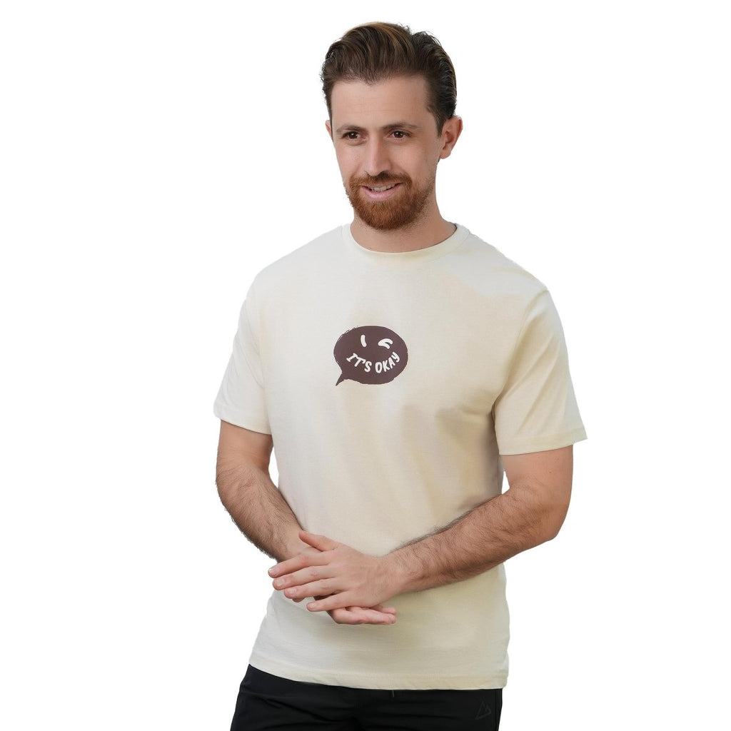 Men's Slim Fit Cotton Jersey Message Print Tee S - Shop Giordano