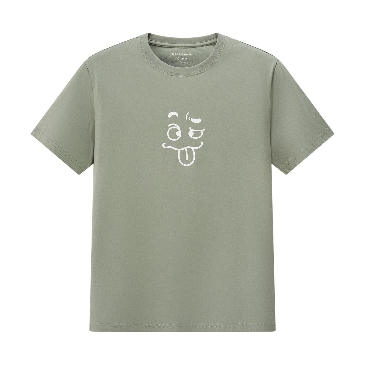 Men's Slim Fit Cotton Jersey Message Print Tee S - Shop Giordano