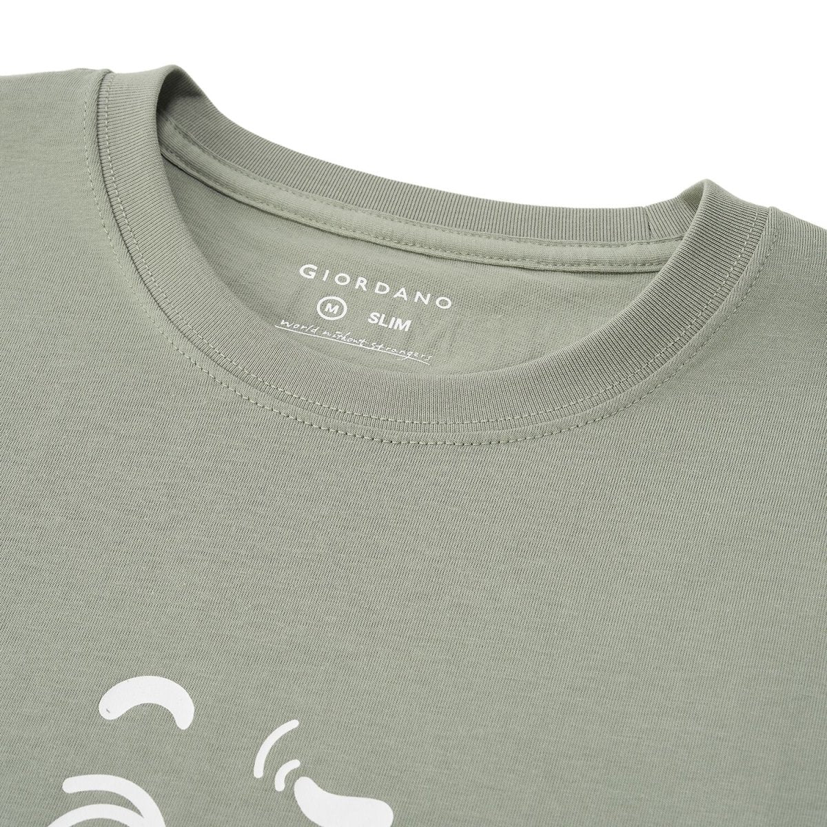Men's Slim Fit Cotton Jersey Message Print Tee S - Shop Giordano