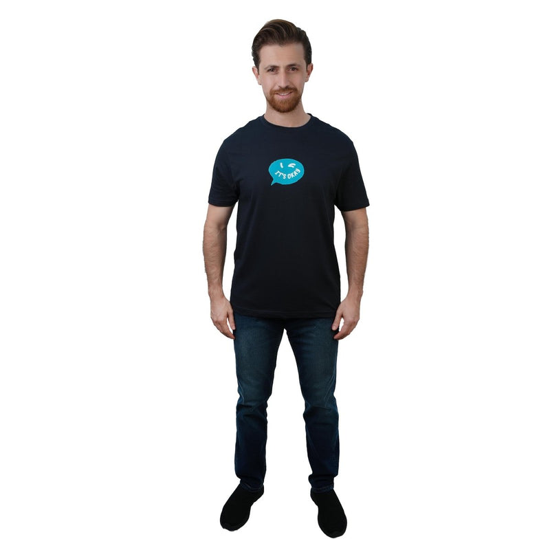 Men's Slim Fit Cotton Jersey Message Print Tee S - Shop Giordano