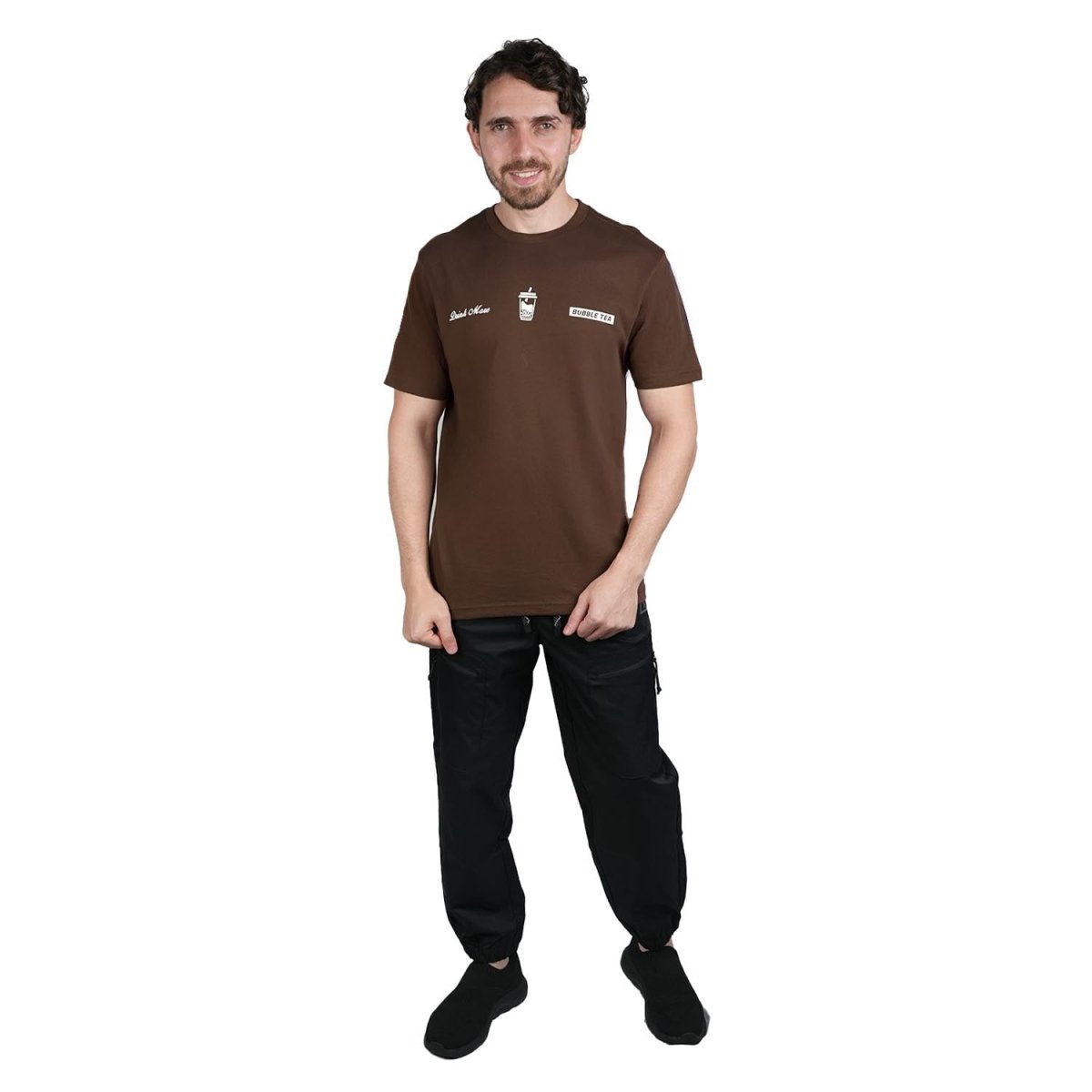 Men's Slim Fit Cotton Jersey Message Print Tee S - Shop Giordano