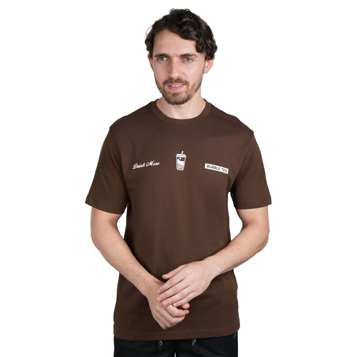 Men's Slim Fit Cotton Jersey Message Print Tee S - Shop Giordano