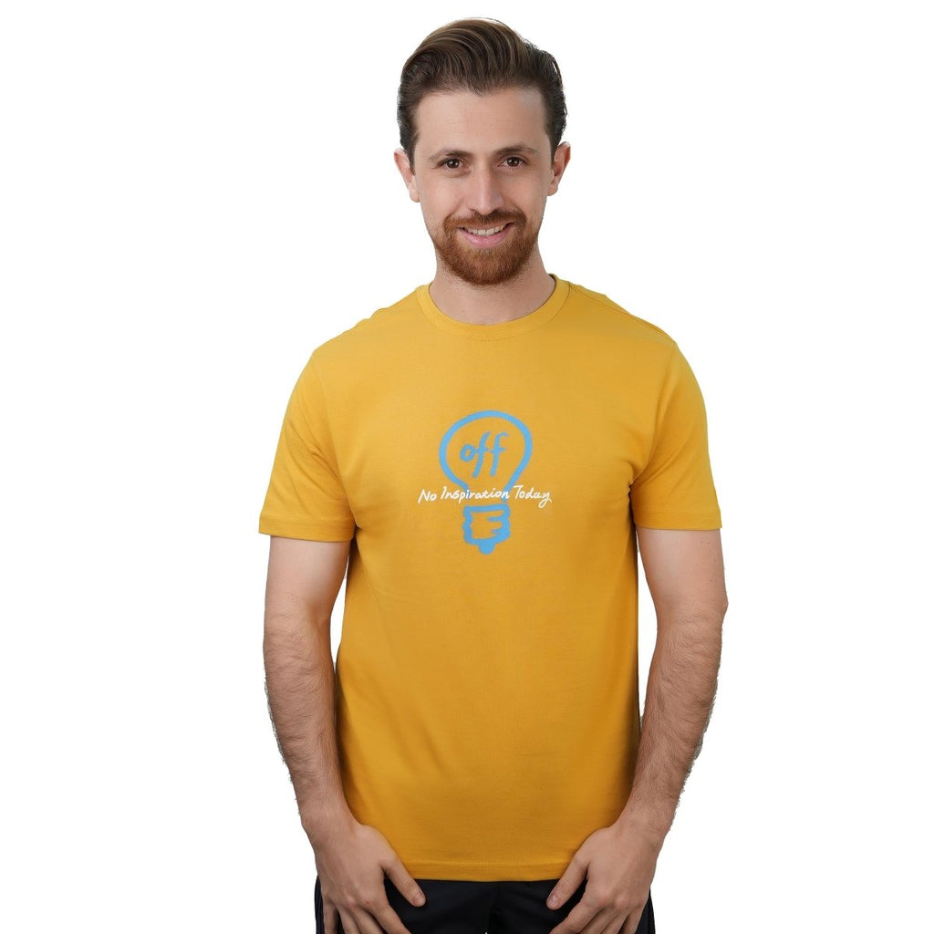 Men's Slim Fit Cotton Jersey Message Print Tee S - Shop Giordano