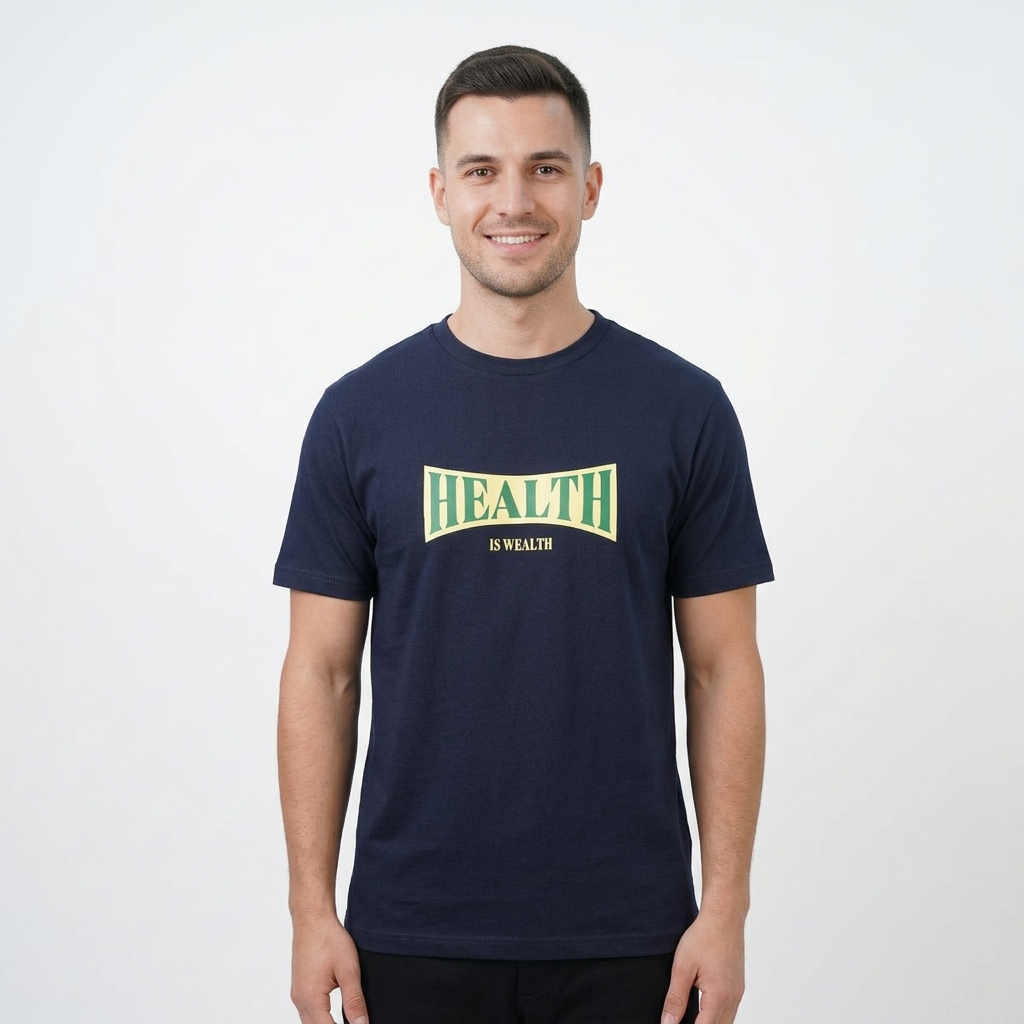 Men's Slim Fit Cotton Jersey Message Print Tee
