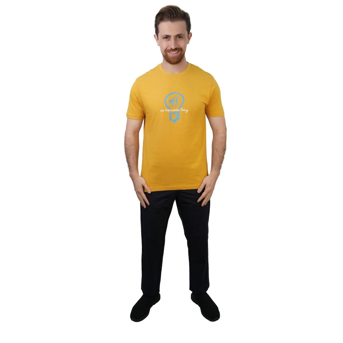 Men's Slim Fit Cotton Jersey Message Print Tee S - Shop Giordano