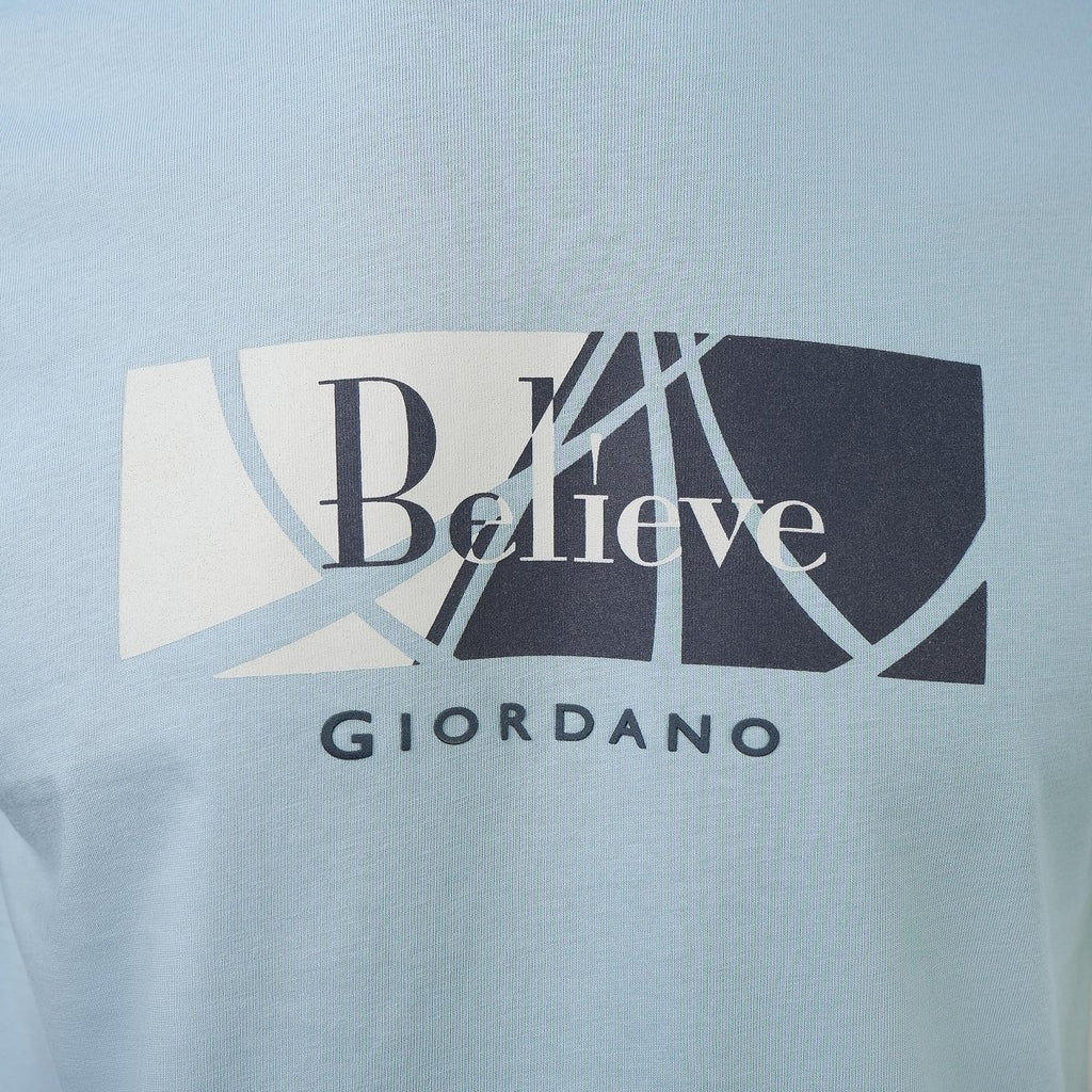 Men's Slim Fit Cotton Jersey Message Print Tee S - Shop Giordano