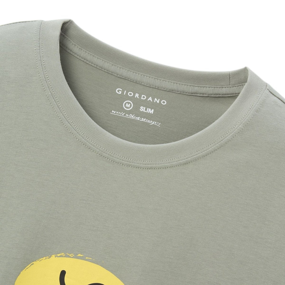 Men's Slim Fit Cotton Jersey Message Print Tee S - Shop Giordano