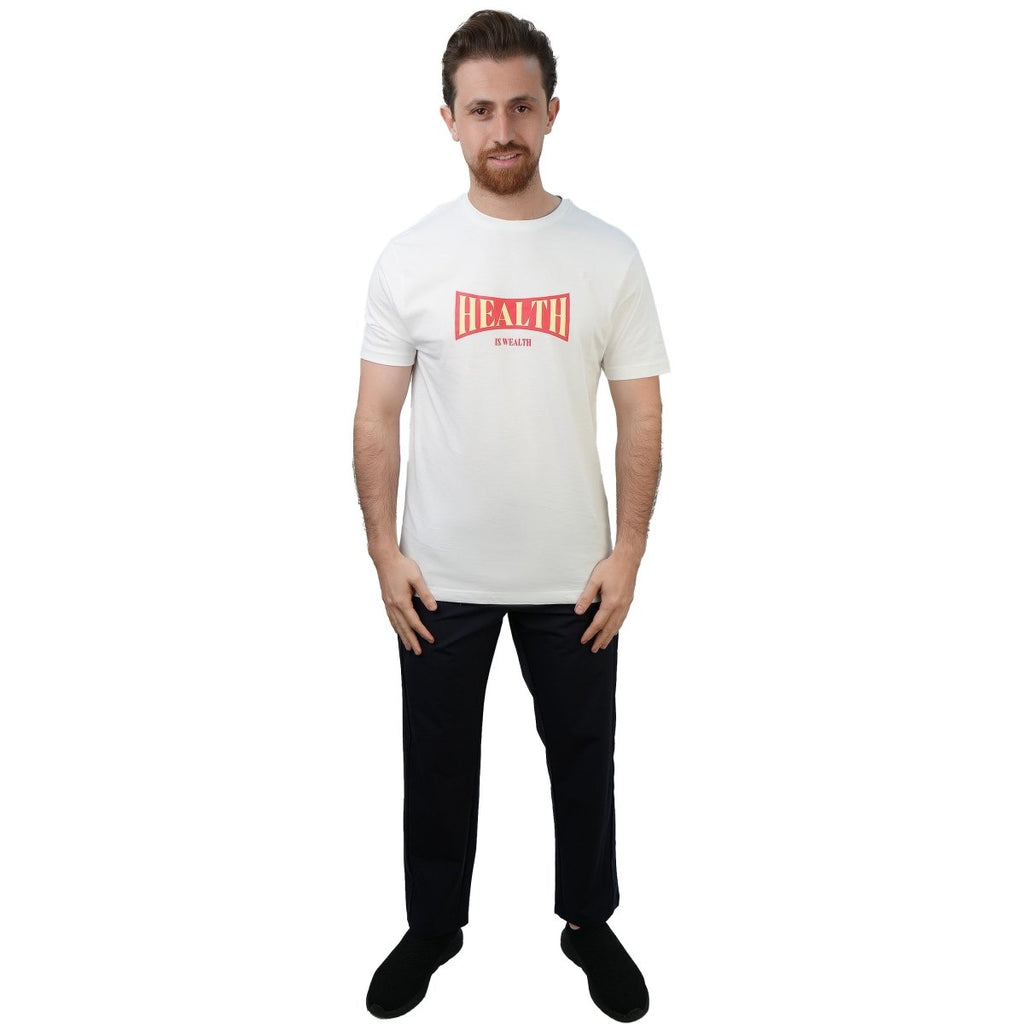 Men's Slim Fit Cotton Jersey Message Print Tee S - Shop Giordano