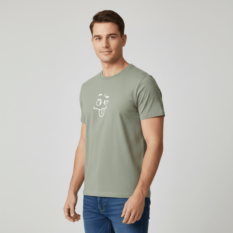 Men's Slim Fit Cotton Jersey Message Print Tee S - Shop Giordano
