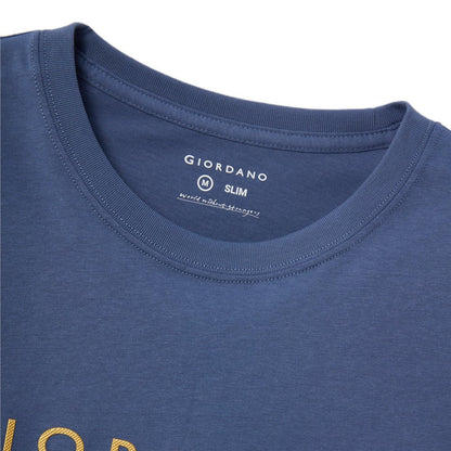 Men's Slim Fit Cotton Jersey Signature Print Tee - Giordano