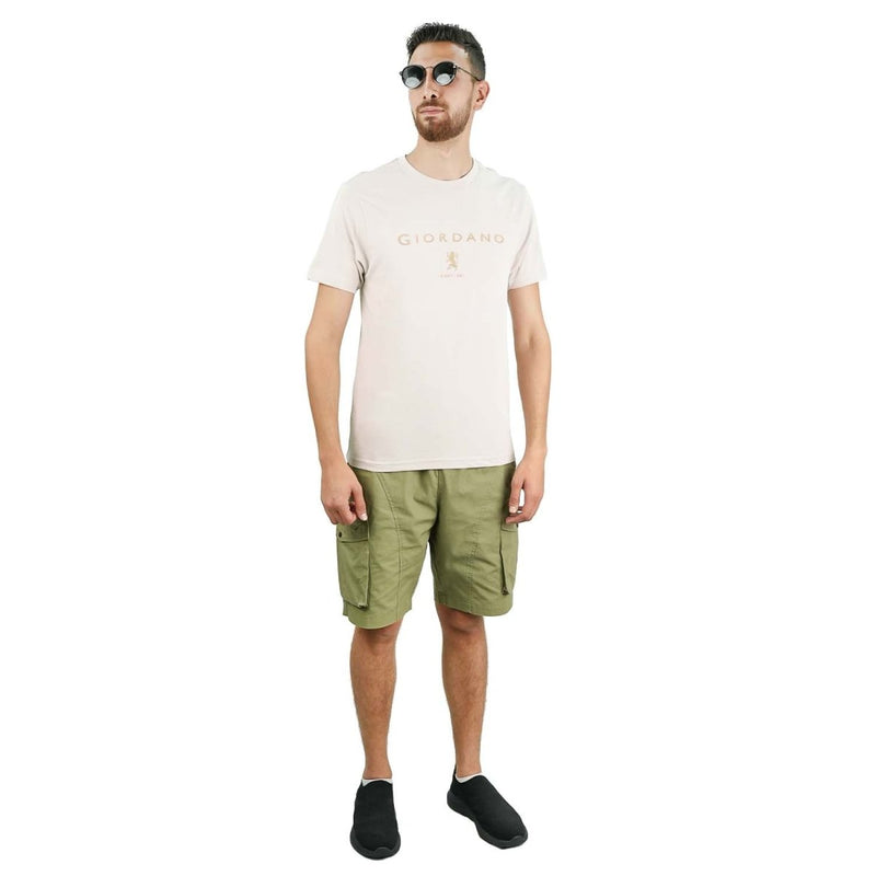 Men's Slim Fit Cotton Jersey Signature Print Tee S - Shop Giordano