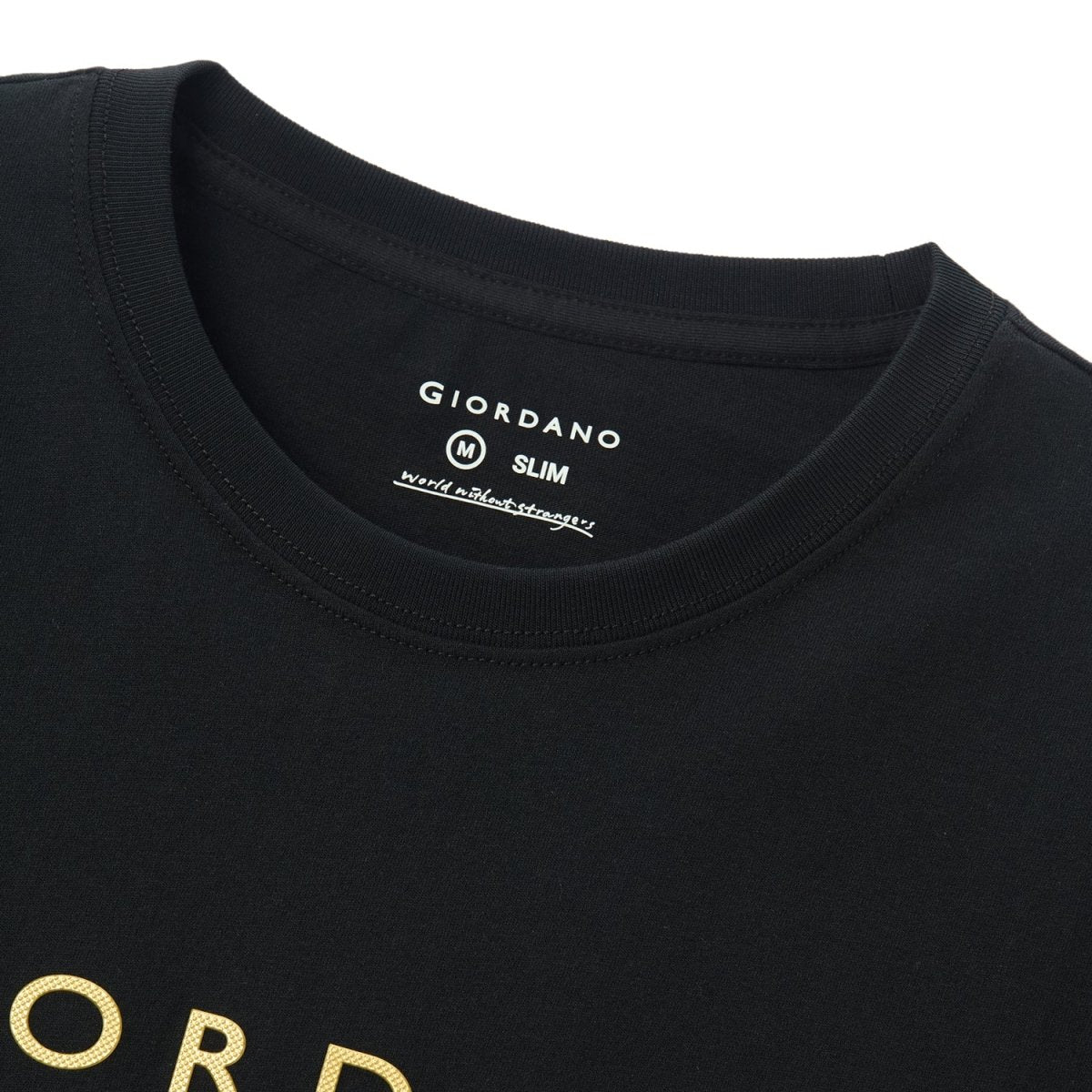 Giordano Men's Slim Fit Cotton Jersey Signature Print Tee - Premium Print Tee
