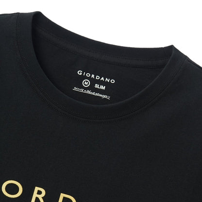 Men's Slim Fit Cotton Jersey Signature Print Tee - Giordano