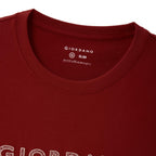 Giordano Men's Slim Fit Cotton Jersey Signature Print Tee - Premium Print Tee