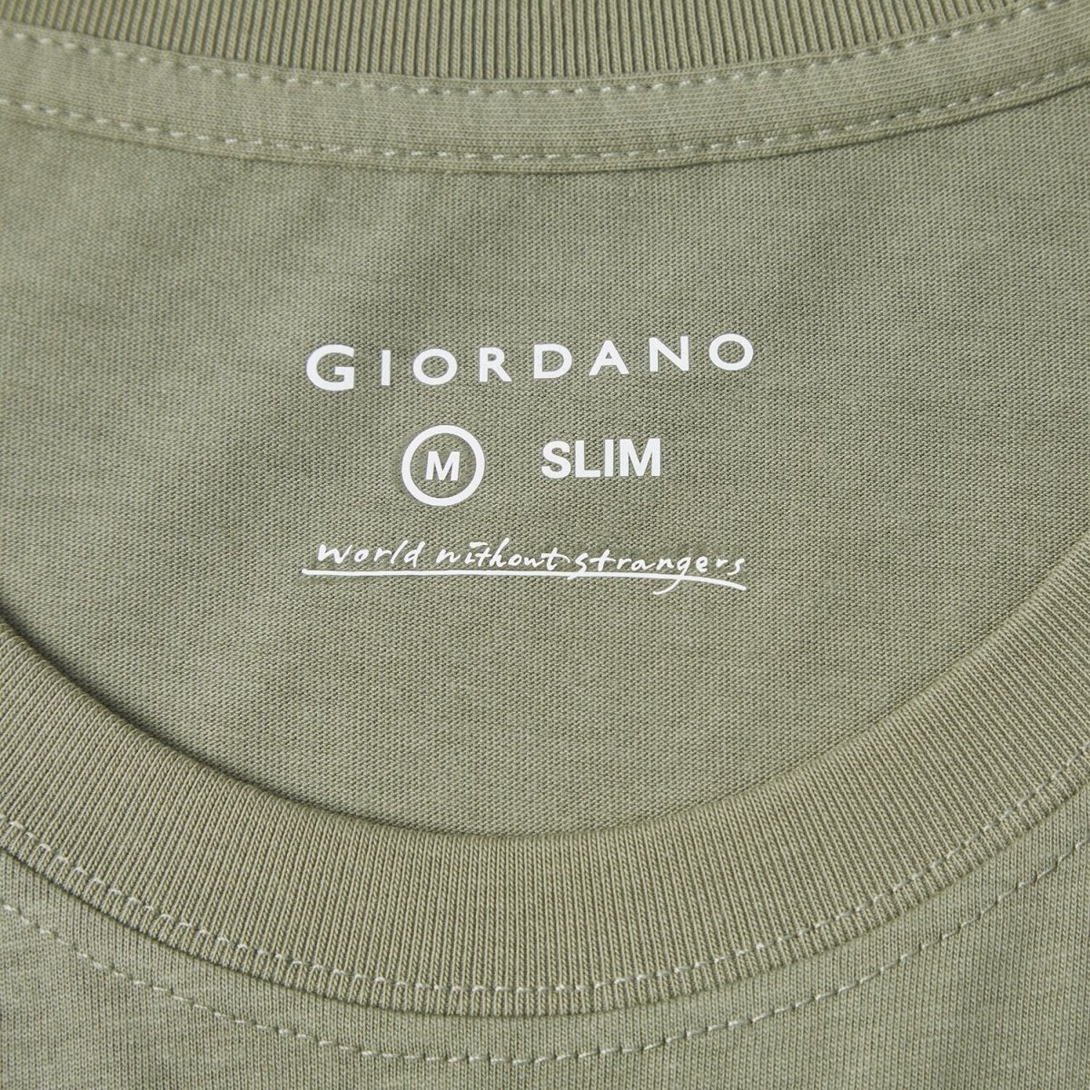 Men's Slim Fit Cotton Jersey Signature Print Tee S - Shop Giordano