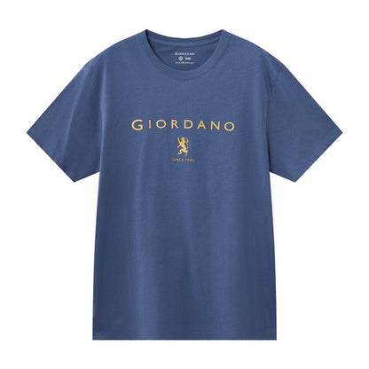Men's Slim Fit Cotton Jersey Signature Print Tee - Giordano