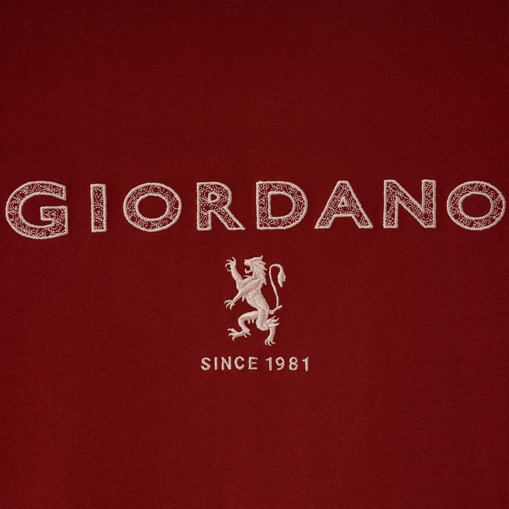 Giordano Men's Slim Fit Cotton Jersey Signature Print Tee - Premium Print Tee
