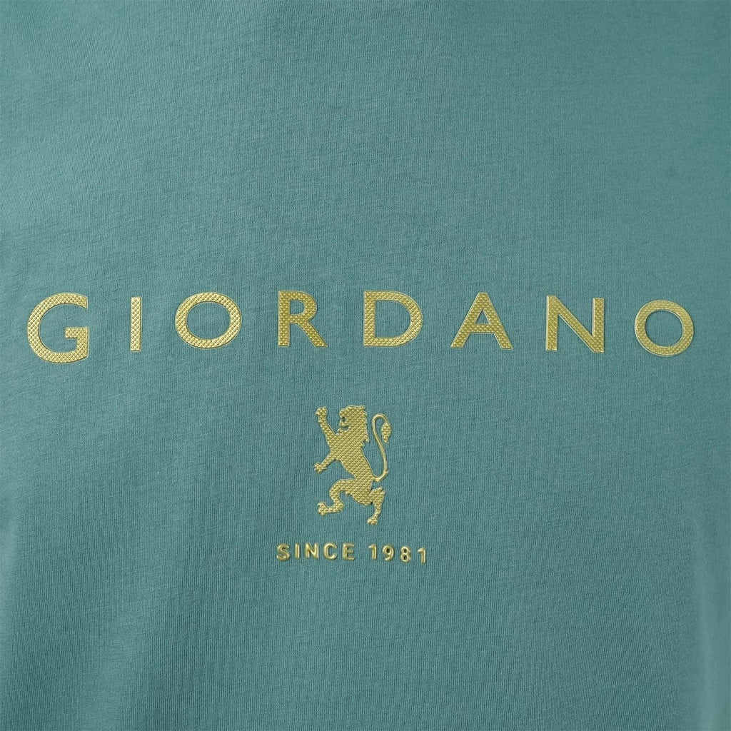 Men's Slim Fit Cotton Jersey Signature Print Tee S - Shop Giordano