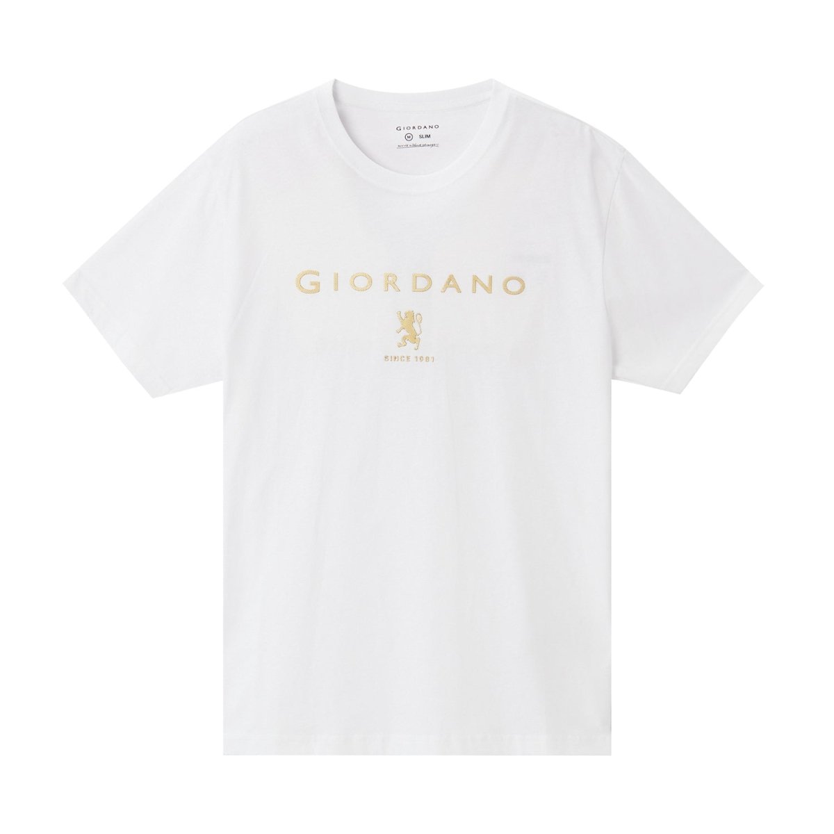Men's Slim Fit Cotton Jersey Signature Print Tee - Giordano