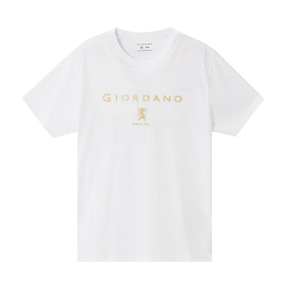 Men's Slim Fit Cotton Jersey Signature Print Tee - Giordano
