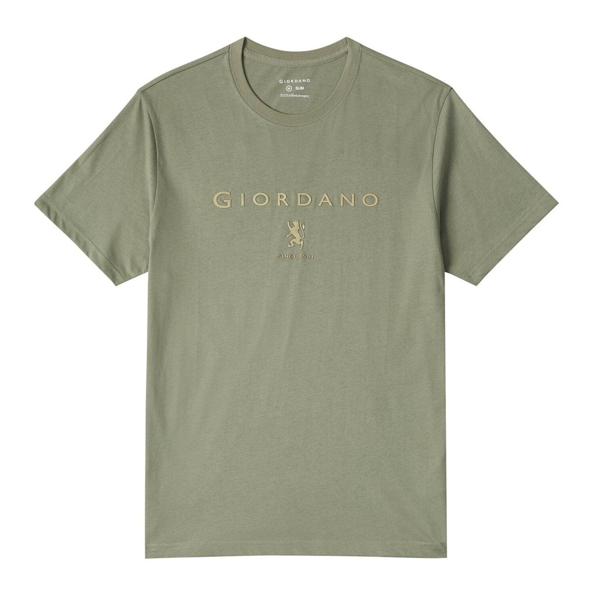 Men's Slim Fit Cotton Jersey Signature Print Tee - Giordano