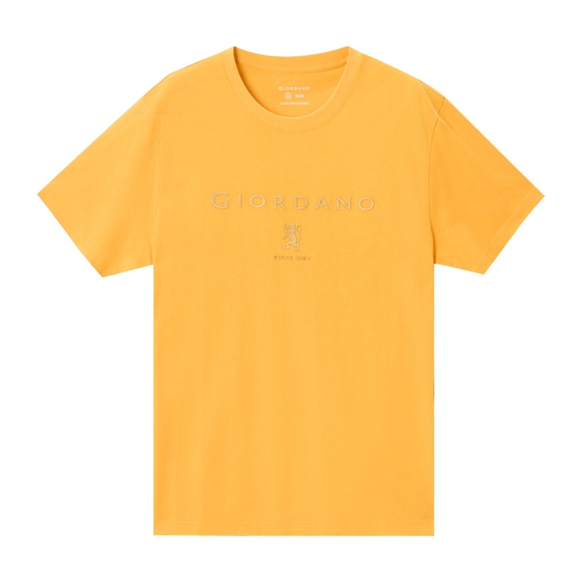 Giordano Men's Slim Fit Cotton Jersey Signature Print Tee - Premium Print Tee