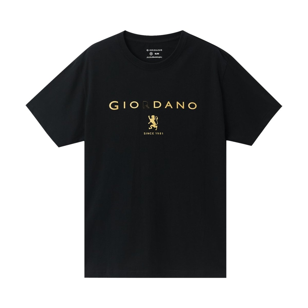 Giordano Men's Slim Fit Cotton Jersey Signature Print Tee - Premium Print Tee