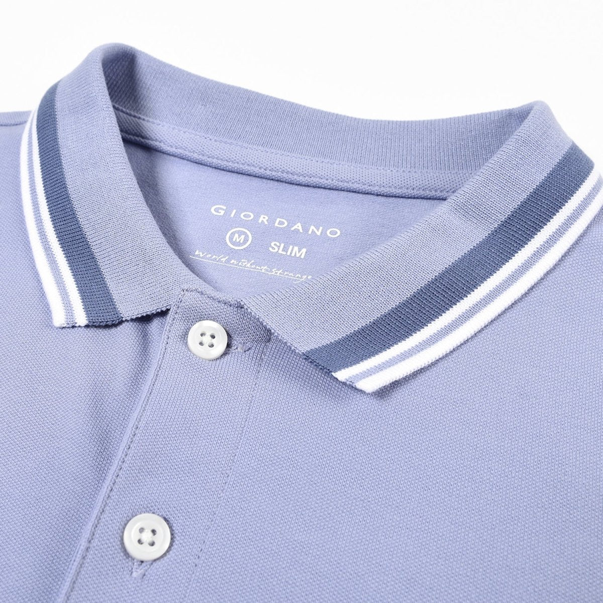 Men's Slim Fit Cotton Polo With Sailboat Embroidery XS - Shop Giordano