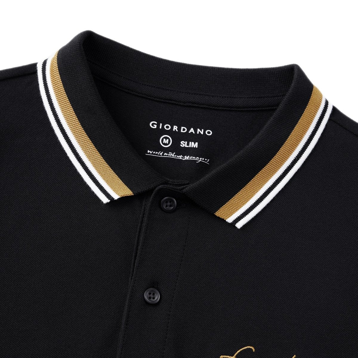 Men's Slim Fit Cotton Polo Shirt With Sailboat Embroidery XS - Shop Giordano