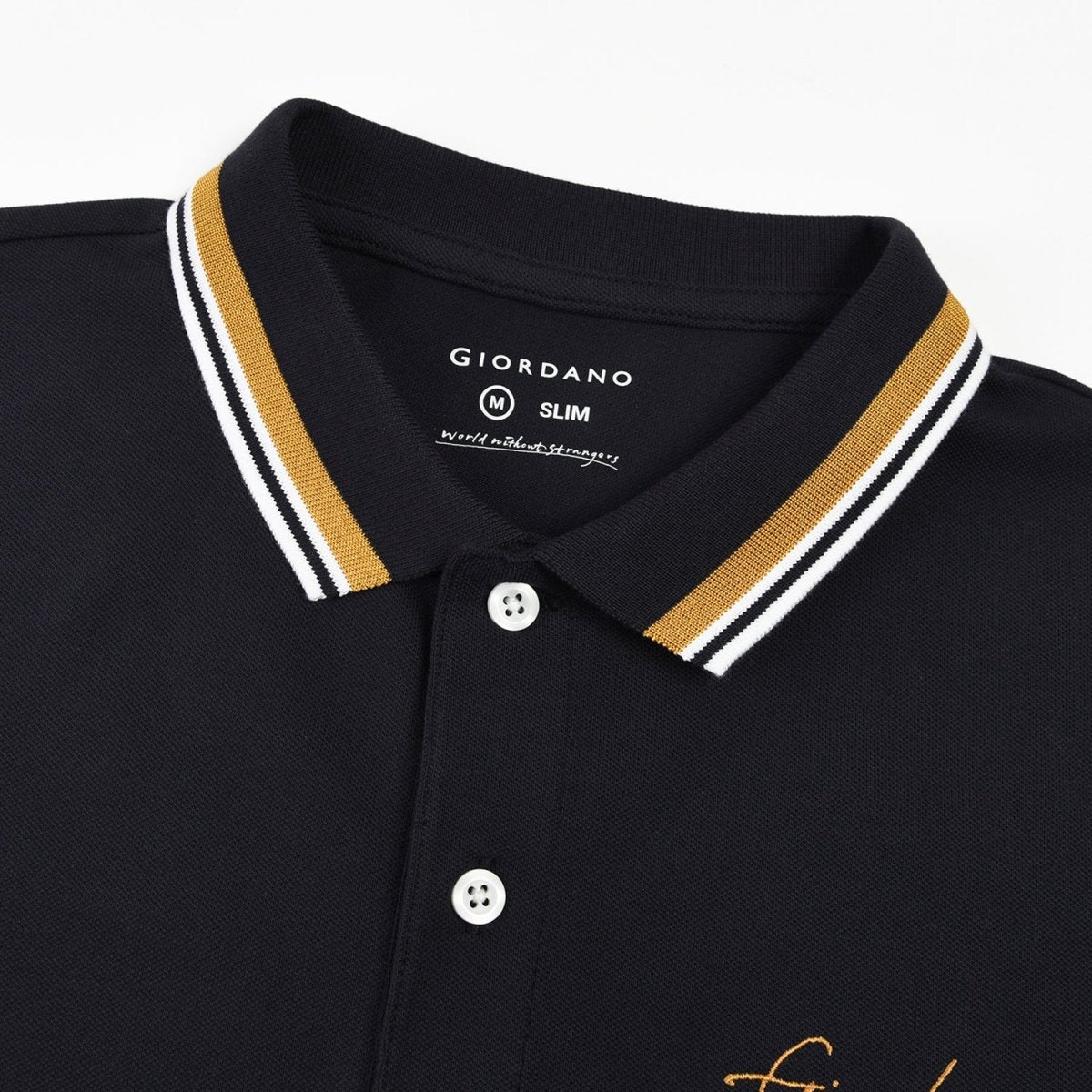 Men's Slim Fit Cotton Polo With Sailboat Embroidery XS - Shop Giordano