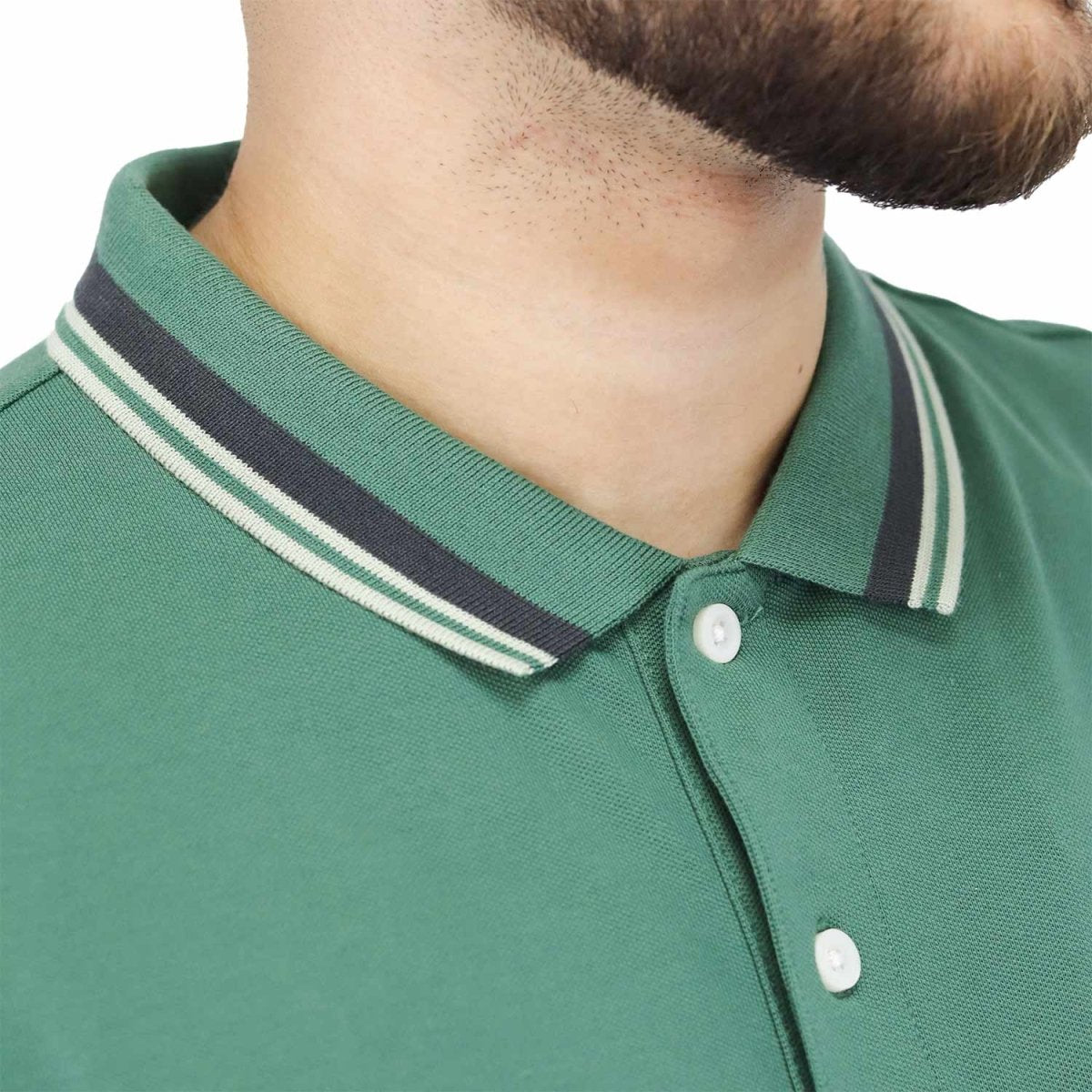 Men's Slim Fit Cotton Polo Shirt With Sailboat Embroidery XS - Shop Giordano