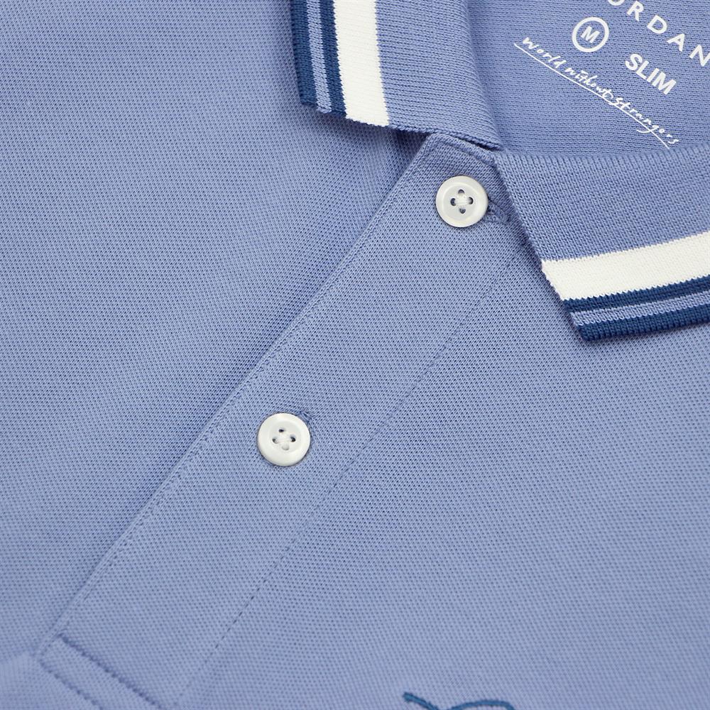 Men's Slim Fit Cotton Polo Shirt With Sailboat Embroidery - Giordano
