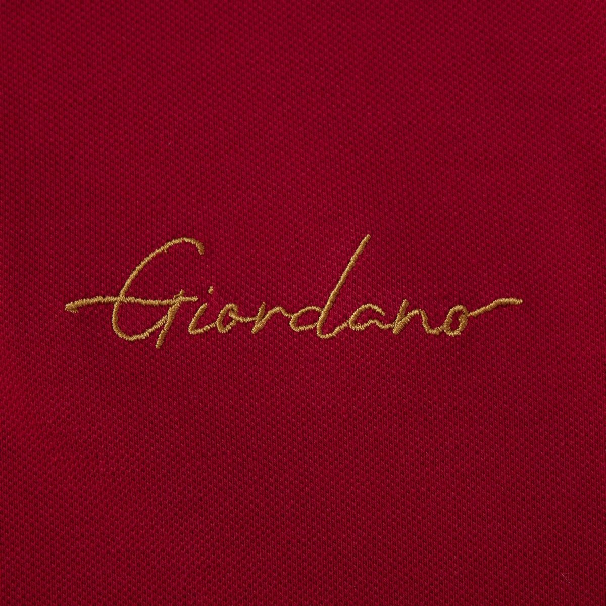 Giordano Men's Slim Fit Cotton Polo Shirt With Sailboat Embroidery - Premium Polo