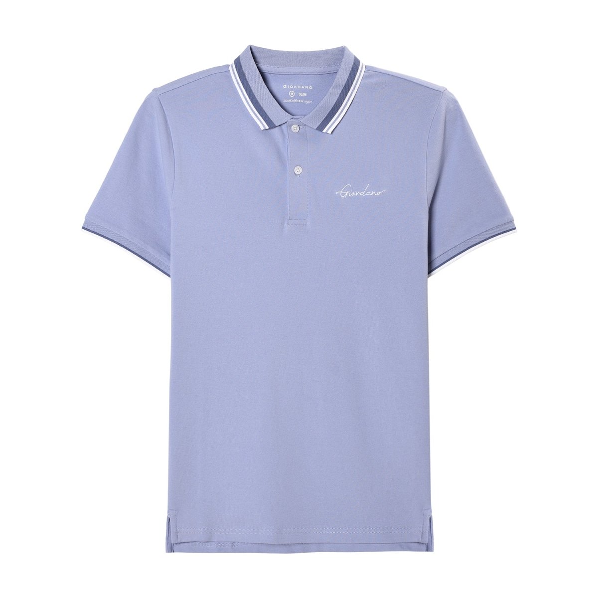 Men's Slim Fit Cotton Polo With Sailboat Embroidery XS - Shop Giordano