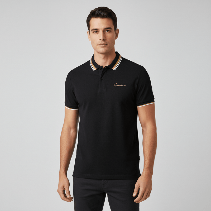 Men's Slim Fit Cotton Polo Shirt With Sailboat Embroidery S - Shop Giordano