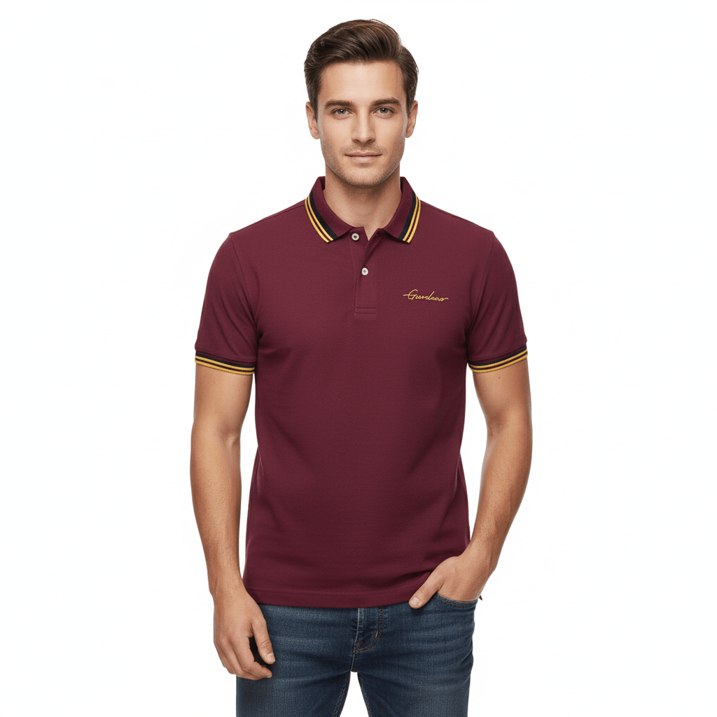 Men's Slim Fit Cotton Polo With Sailboat Embroidery S - Shop Giordano