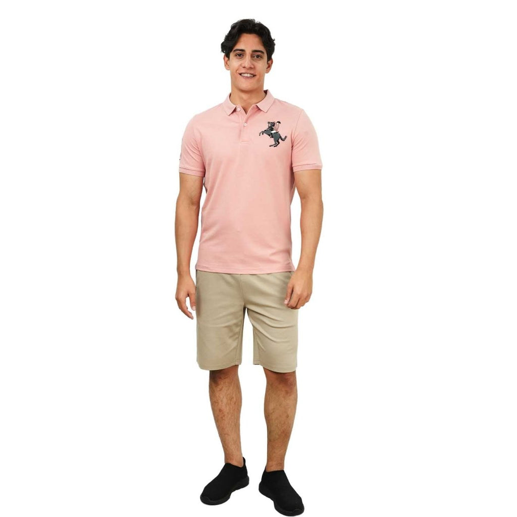 Men's Slim Fit Cotton Short Sleeve Napoleon Polo S - Shop Giordano