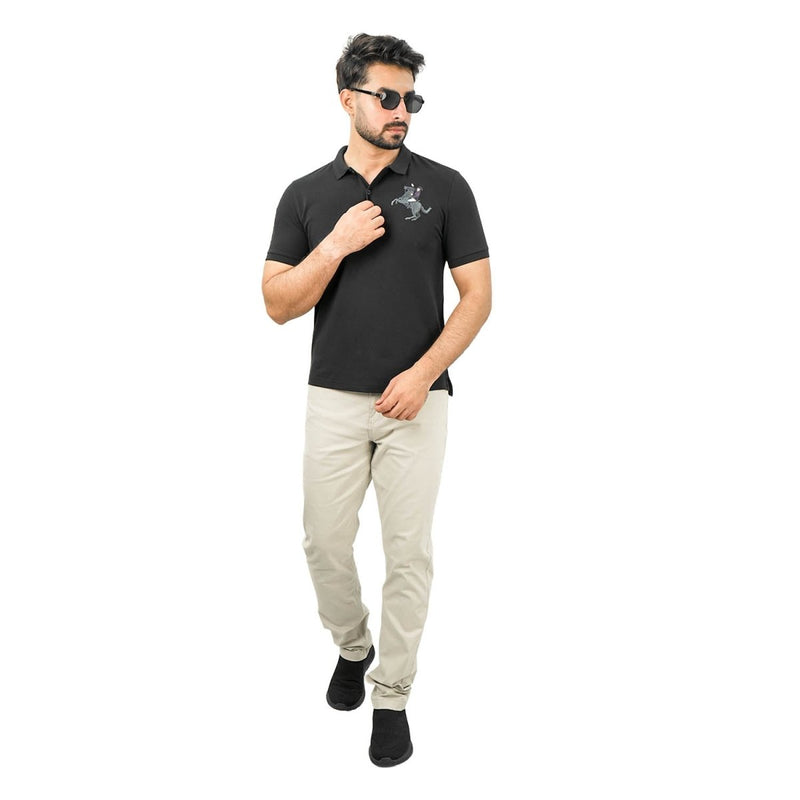 Men's Slim Fit Cotton Short Sleeve Napoleon Polo S - Shop Giordano