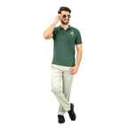 Men's Slim Fit Cotton Short Sleeve Napoleon Polo S - Shop Giordano