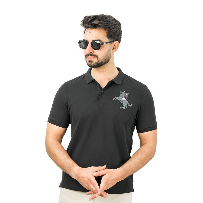 Men's Slim Fit Cotton Short Sleeve Napoleon Polo S - Shop Giordano
