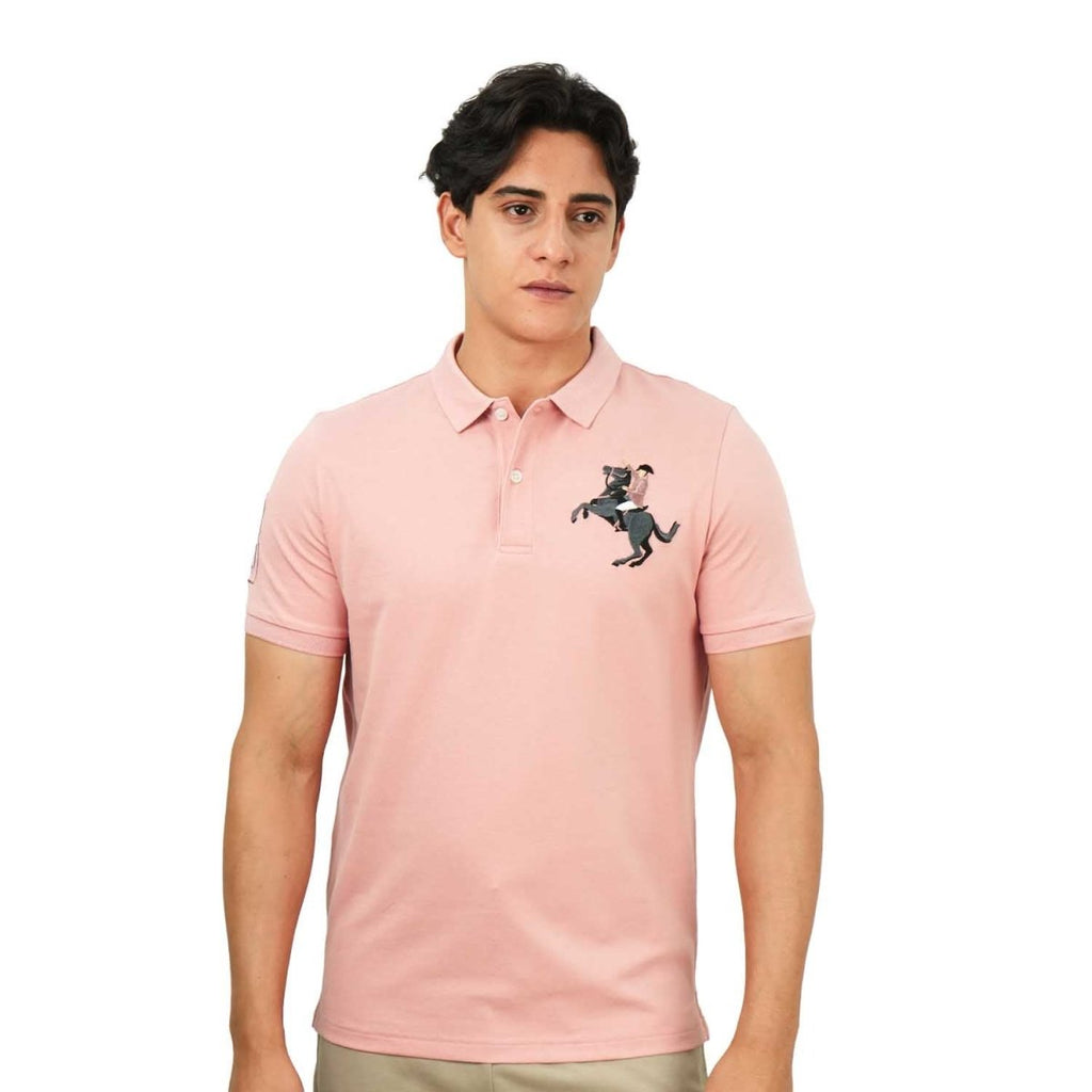 Men's Slim Fit Cotton Short Sleeve Napoleon Polo S - Shop Giordano