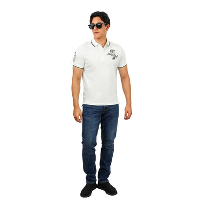 Men's Slim Fit Cotton Short Sleeve Napoleon Polo - Giordano