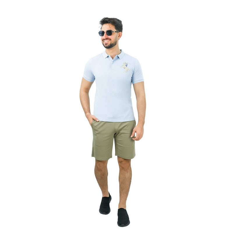 Men's Slim Fit Cotton Short Sleeve Napoleon Polo S - Shop Giordano