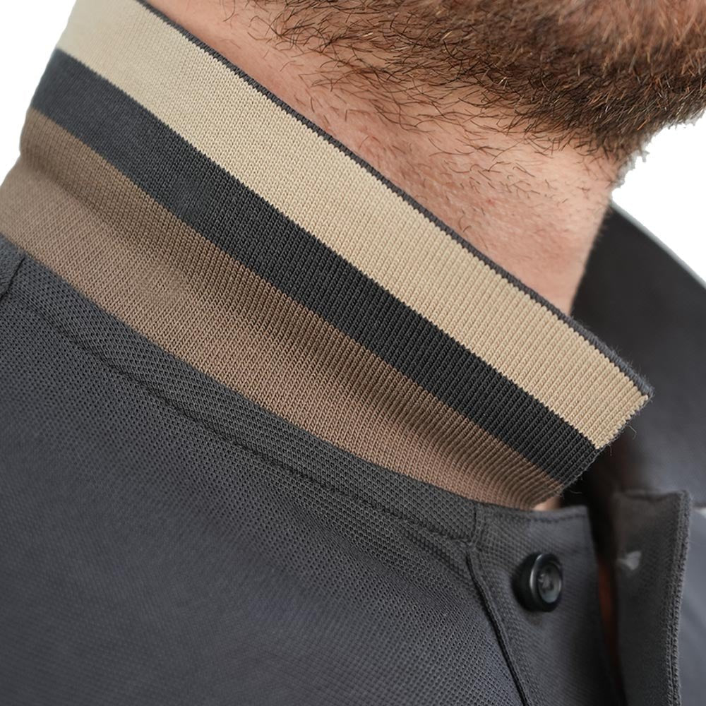 Men's Slim Fit Cotton Short Sleeve Napoleon Polo - Giordano