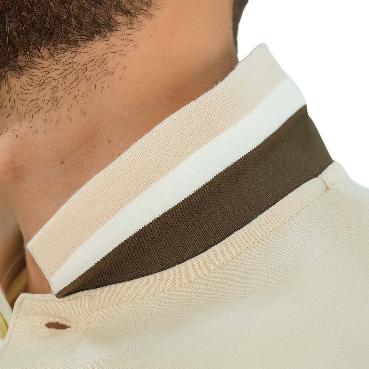 Men's Slim Fit Cotton Short Sleeve Napoleon Polo - Giordano