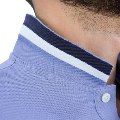 Men's Slim Fit Cotton Short Sleeve Napoleon Polo - Giordano